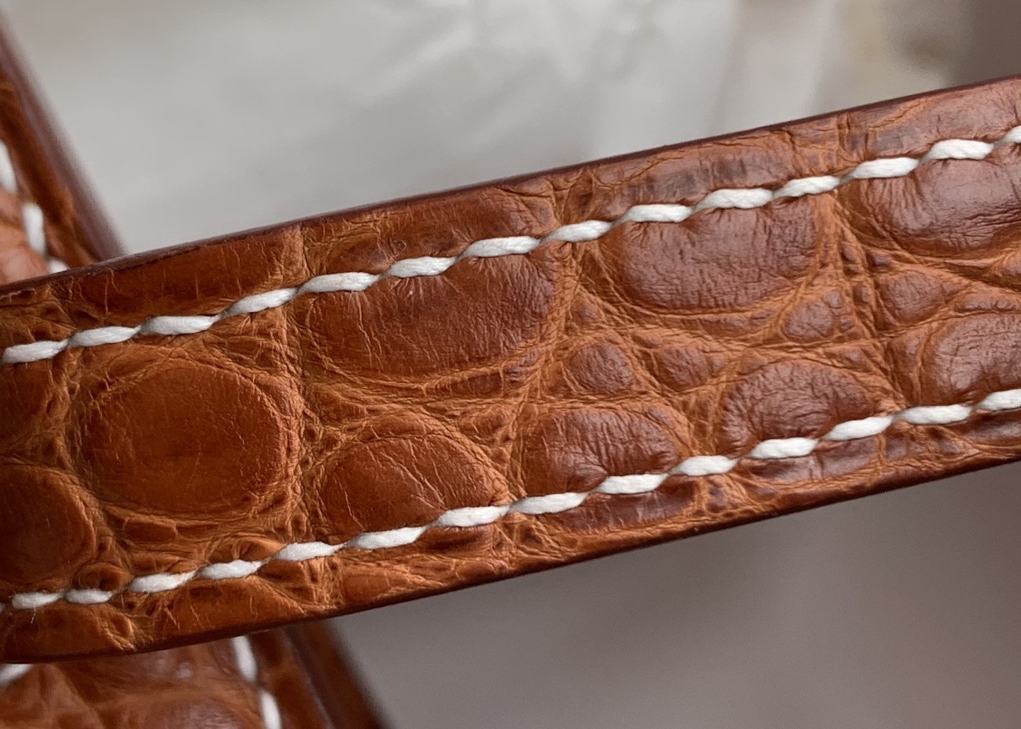 Square Crocodile Skin Bag , Yellowish Brown Crocodile Skin Handbag