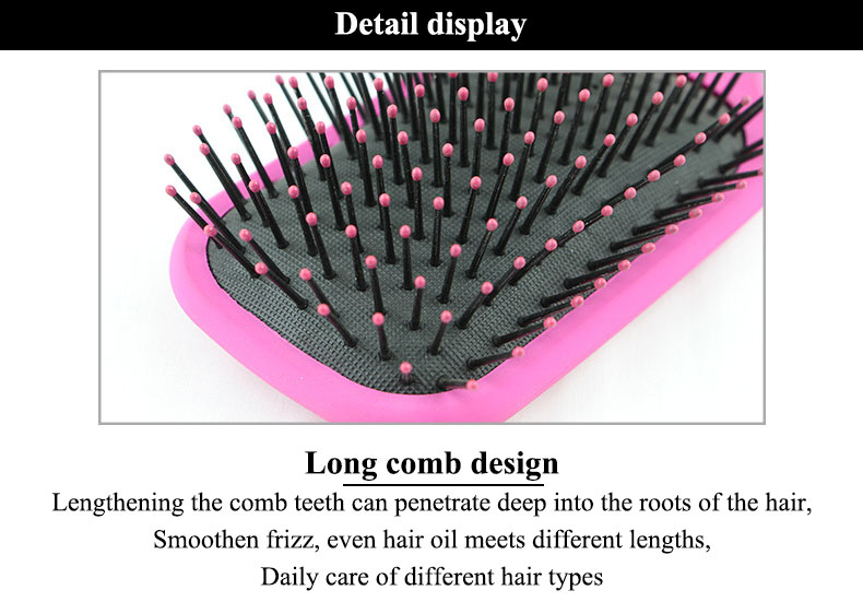 Streamlined Handle Scalp Massage Comb Customized Color ABS Airbag Comb