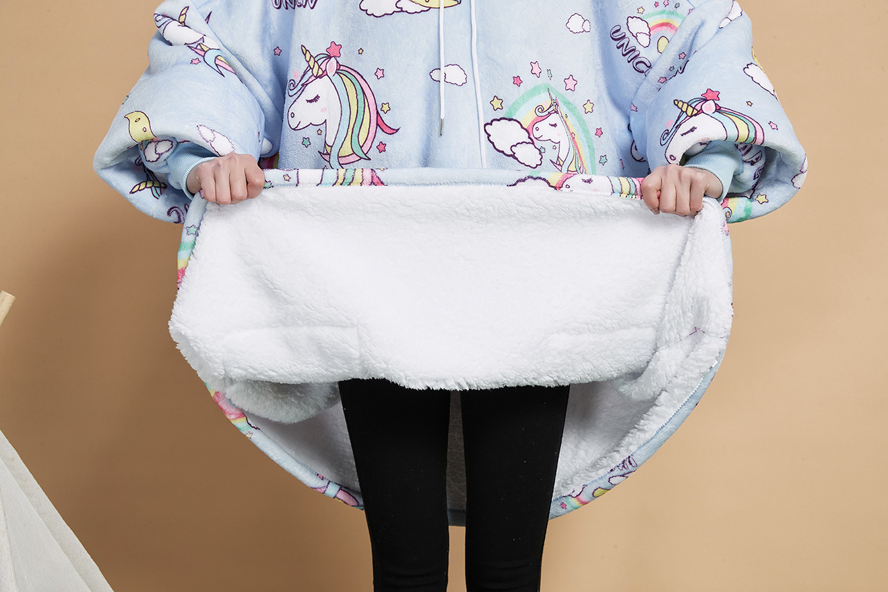 Double Pockets Oversized Hoodie Blanket Sweatshirt Extremely Warm