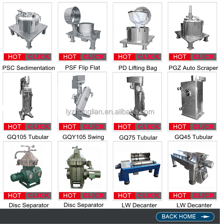 500*400*1200mm Size Tubular Bowl Centrifuge for Chemical Machinery Equipment 500L/h