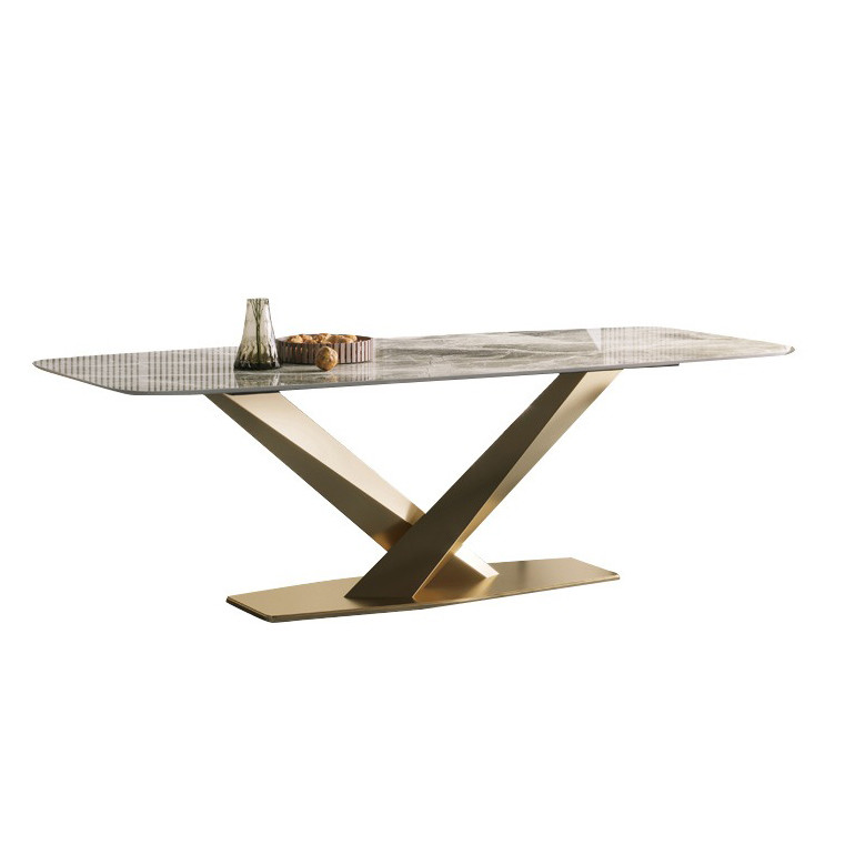 Elegant Marble Dining Tables With Stainless Steel Legs - Bulk Orders