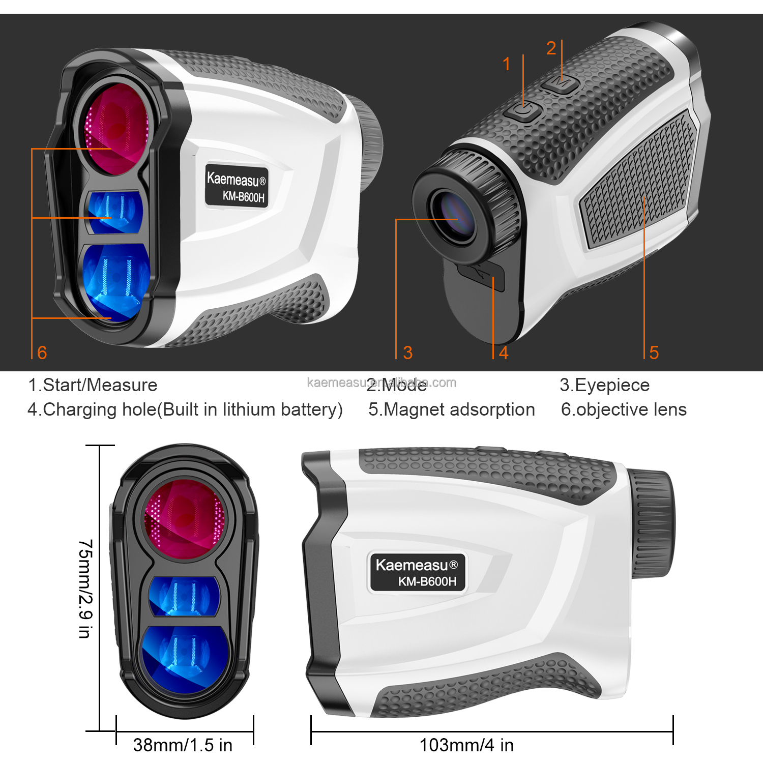 1000M Digital golf rangefinder hunting telescope laser rangefinder with magnet function rangefinder