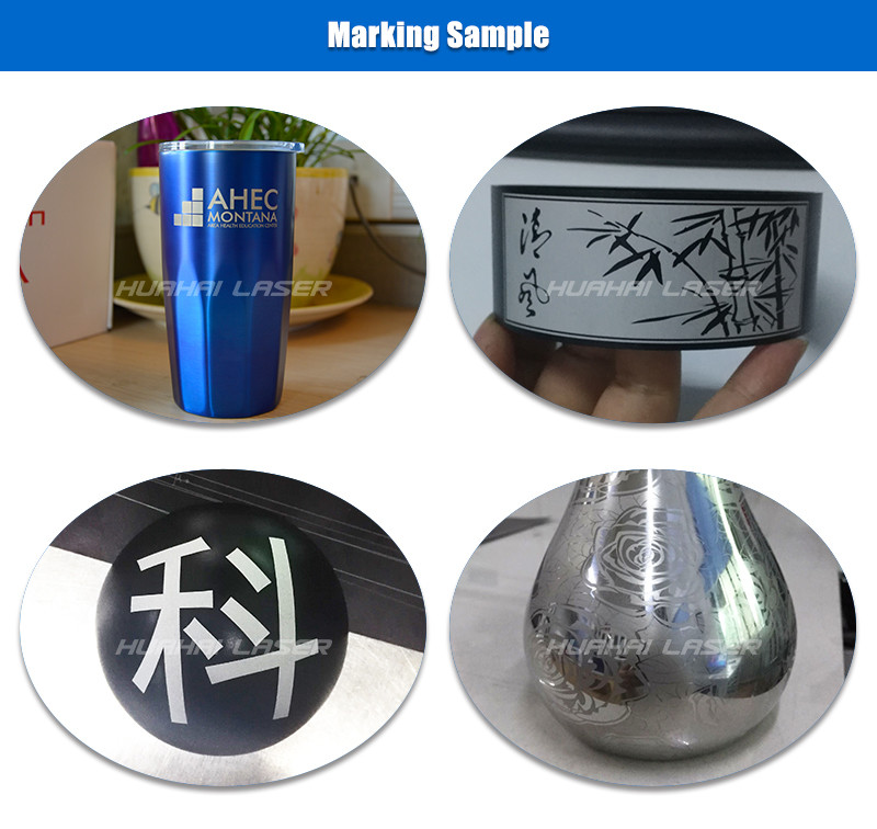3D Fiber Laser Marking Machine , Fiber Laser Engraving Machine With Electric Door