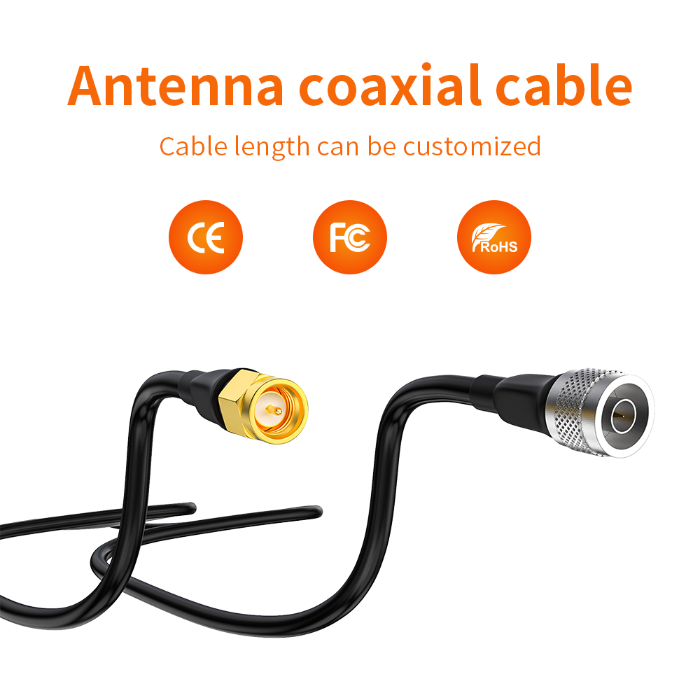 Customized Connector 2 Coaxial Cable L400 T200 L240 for RF Signals 1m 2 Conductor