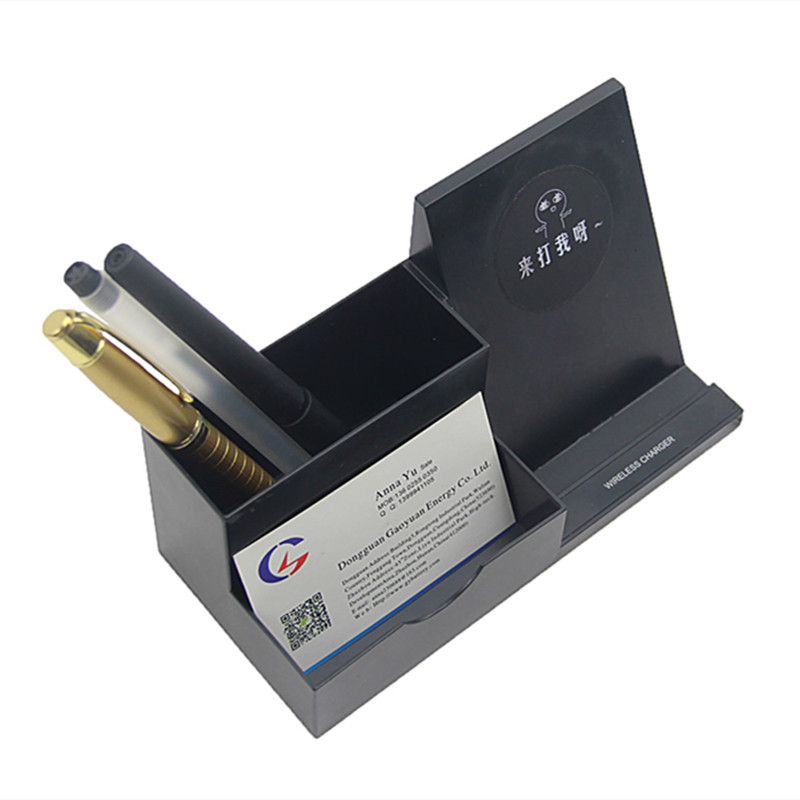 ABS Material Leather Pen Holder Custom Logo Ultraportable Nontoxic With LED Lights