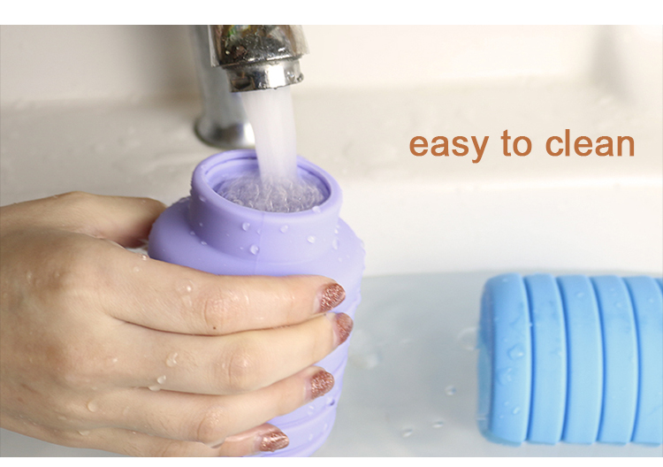 Leakproof Foldable Silicone Drinking Bottle BPA Free For Travel Camping