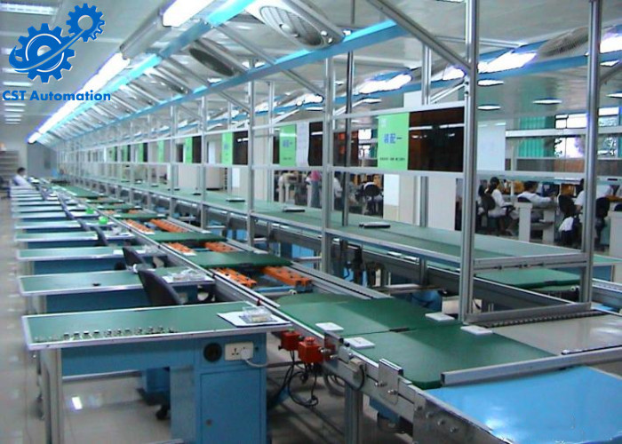 Microwave Oven Furniture Assembly Line With Automatic Chain Conveyor Transport