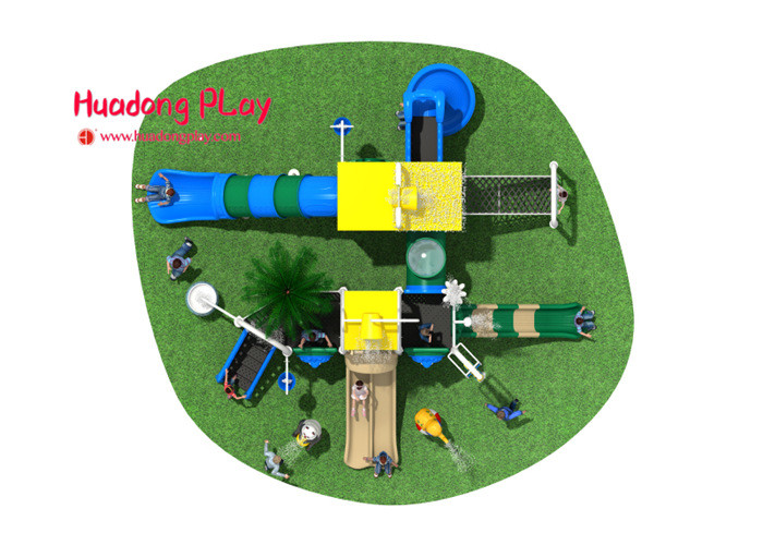Outside Water Park Playground Equipment Slip Slide Easy To Maintain Long Life Span