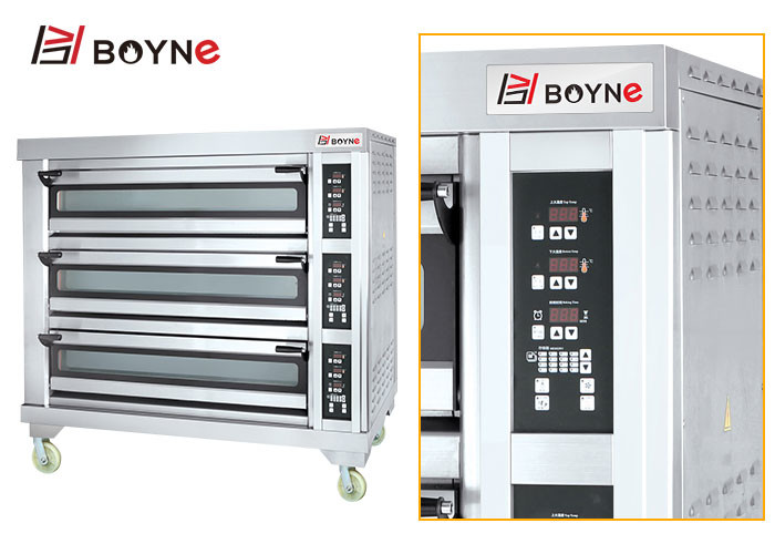 Electric Oven With Computer Controlled Three Layer Six Trays use in bakery shop/ bakery institution