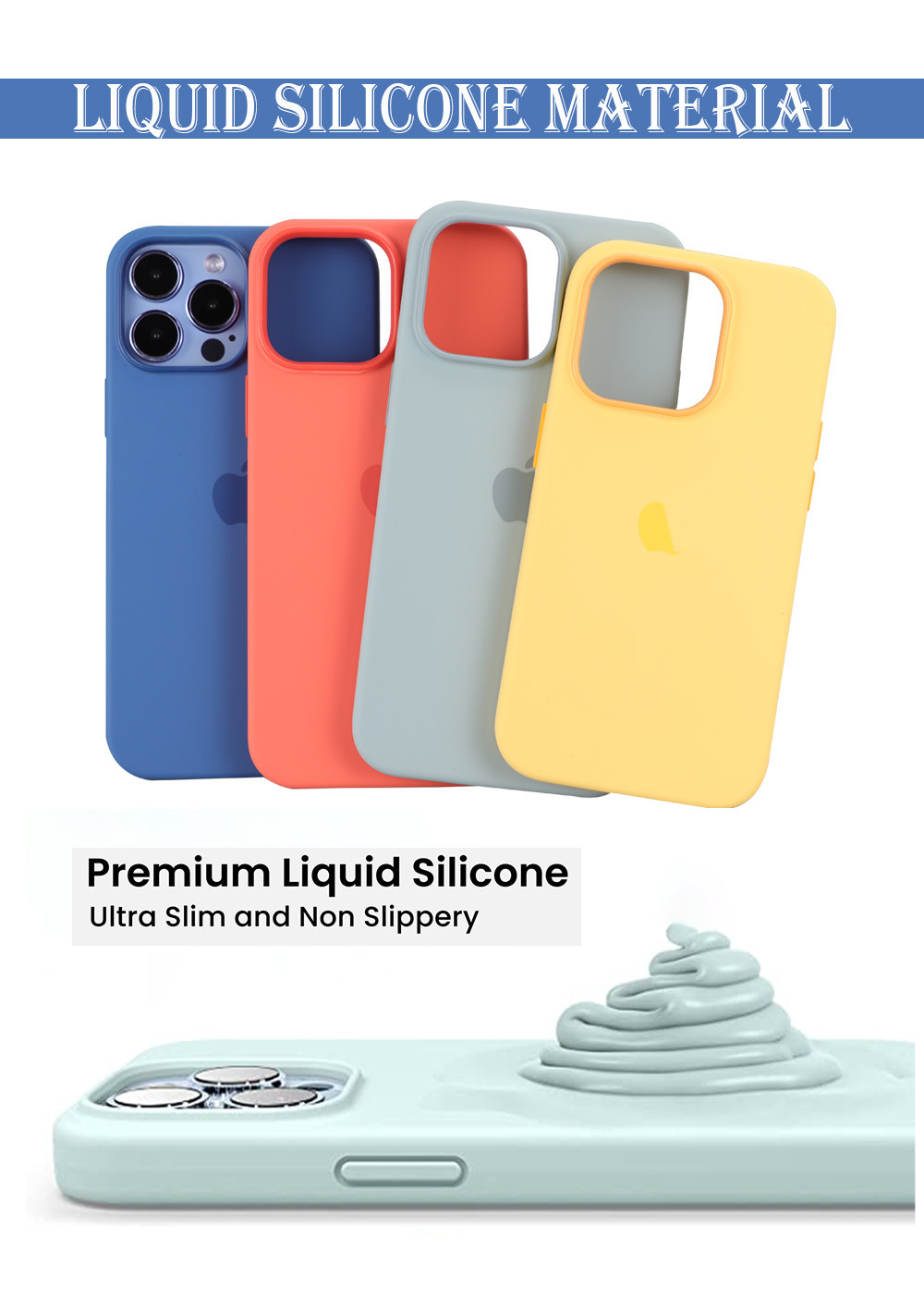 Shockproof Liquid Silicone Phone Cases Microfiber Magnetic For IPhone