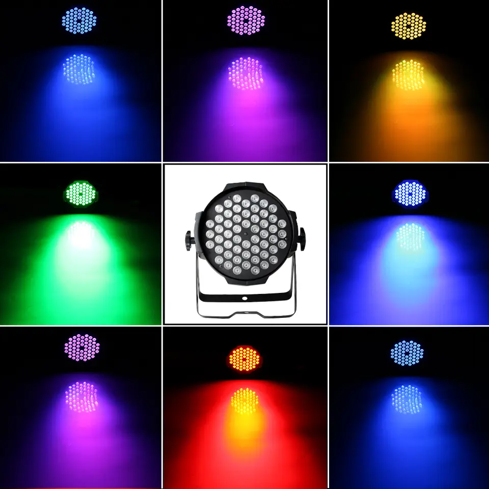 54X3W LED DMX Control Sound Activated Stage Par Light for Wedding Stage Disco Party Bar