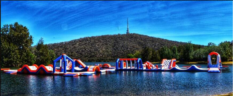 Lake Inflatable Water Park Games / Inflatable Water Floating Playground