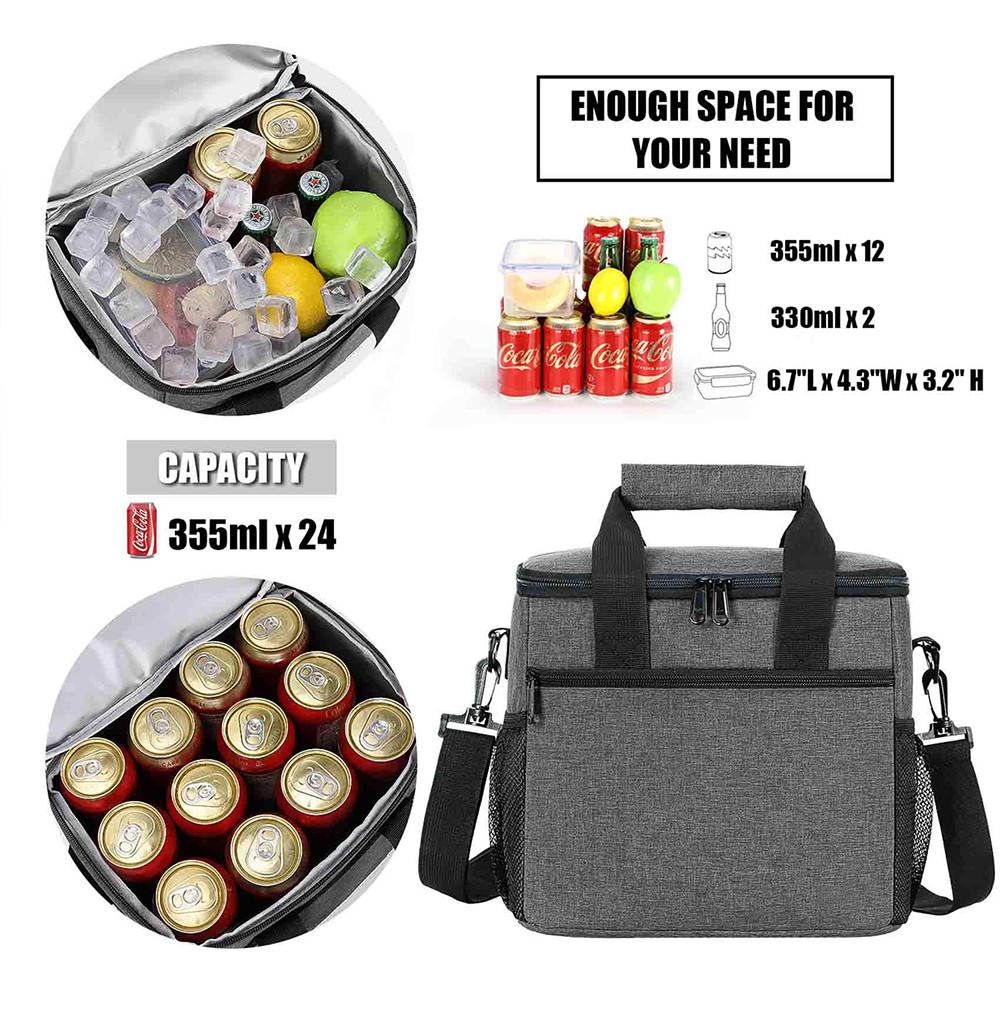 Adult Leakproof Insulated Lunch Tote With Shoulder Strap