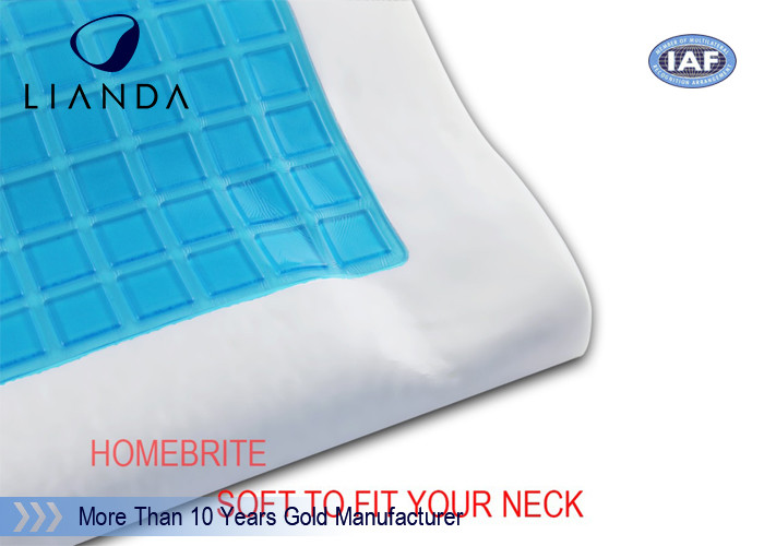 Memory foam cool gel pillow pad pressure relief and temperature regulation