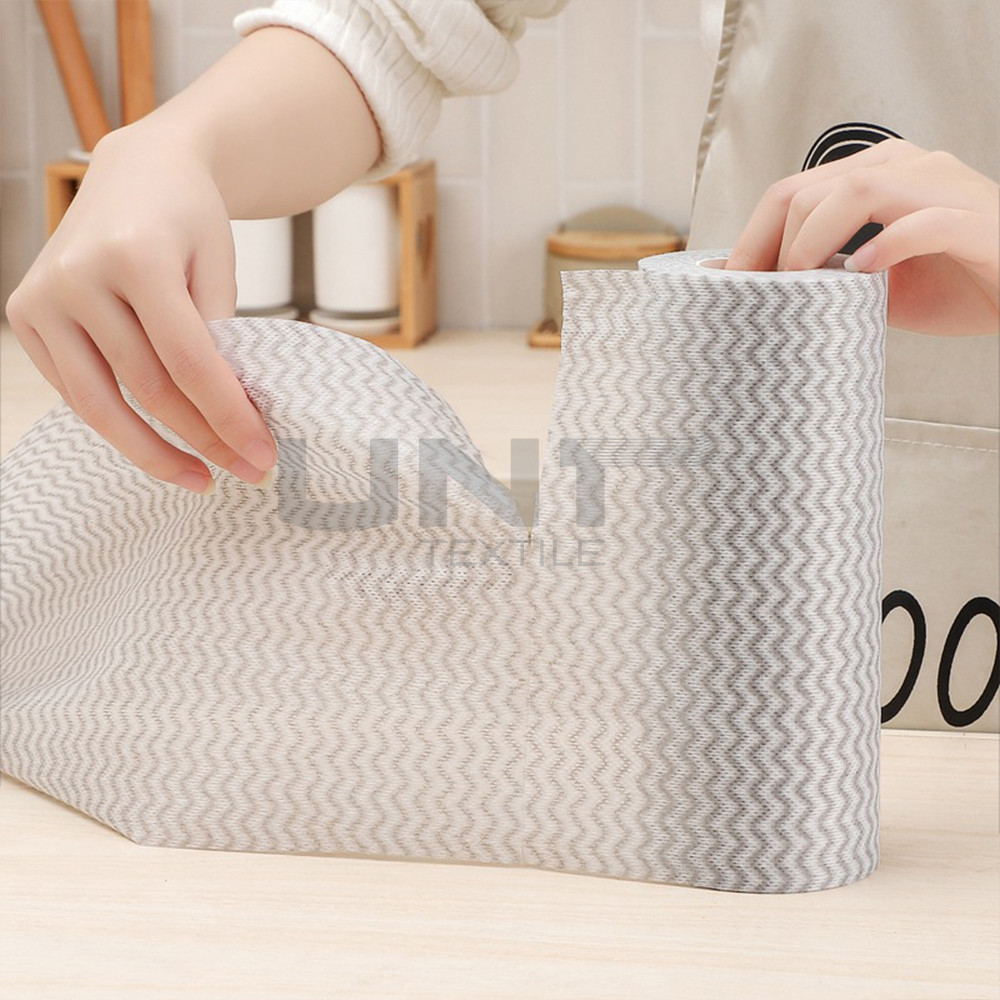 Viscose Polyester Spunlace Nonwoven Fabric For Wet Wipes Cleaning Cloth