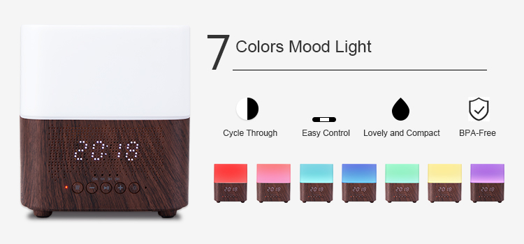 Bluetooth Speaker Humidifier 300ml Air Home Decoration Cool Mist Aroma Diffuser