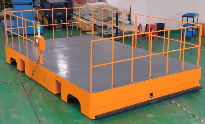 10T Automated Guided Vehicle Rail AGV Transfer Cart Remote Control