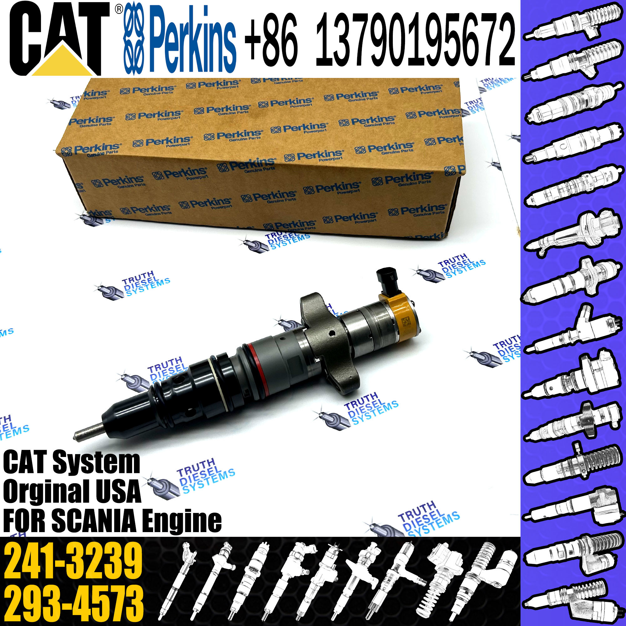 Common Rail Engine parts Diesel Fuel Injector Nozzles 222-5961 235-5261 238-8901 295-1412 241-3239 For Caterpillar Cat