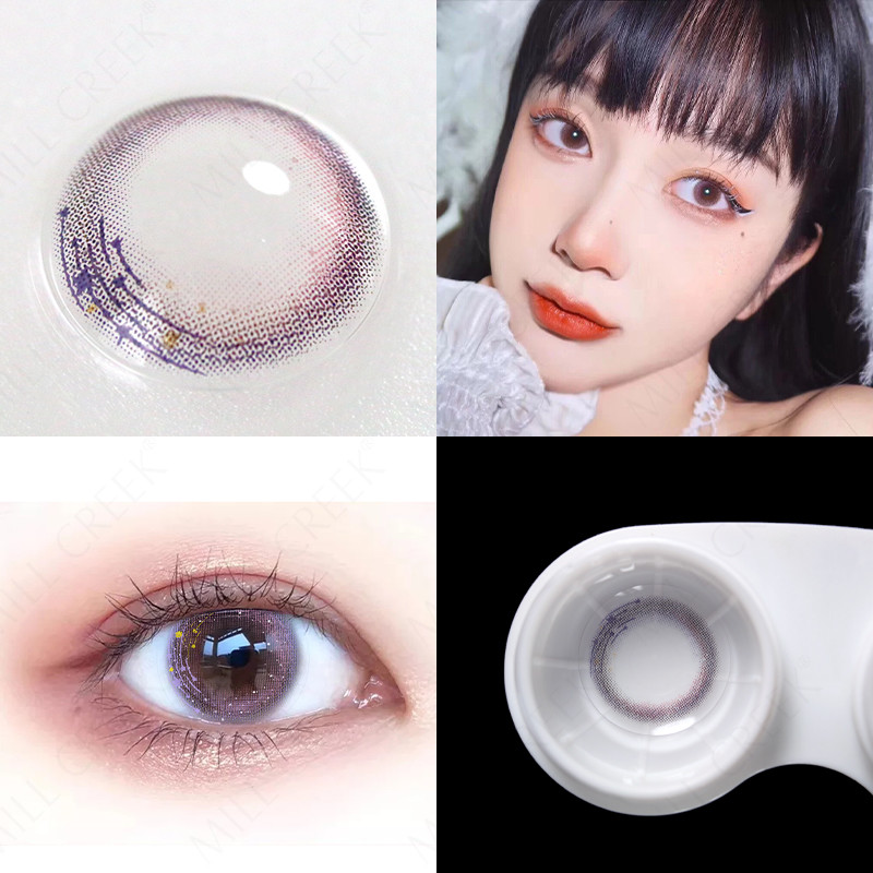 Realistic Eye Amethyst Color Contact Lens 14.2mm For Daily Use