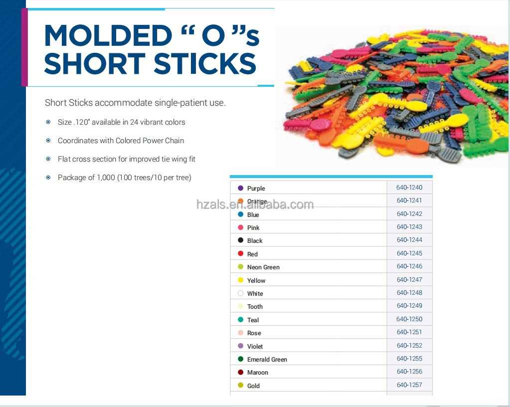 Ormco Orthodontic Elastics Power Elastomeric Rings Dental Ligatures Ties 640-1265