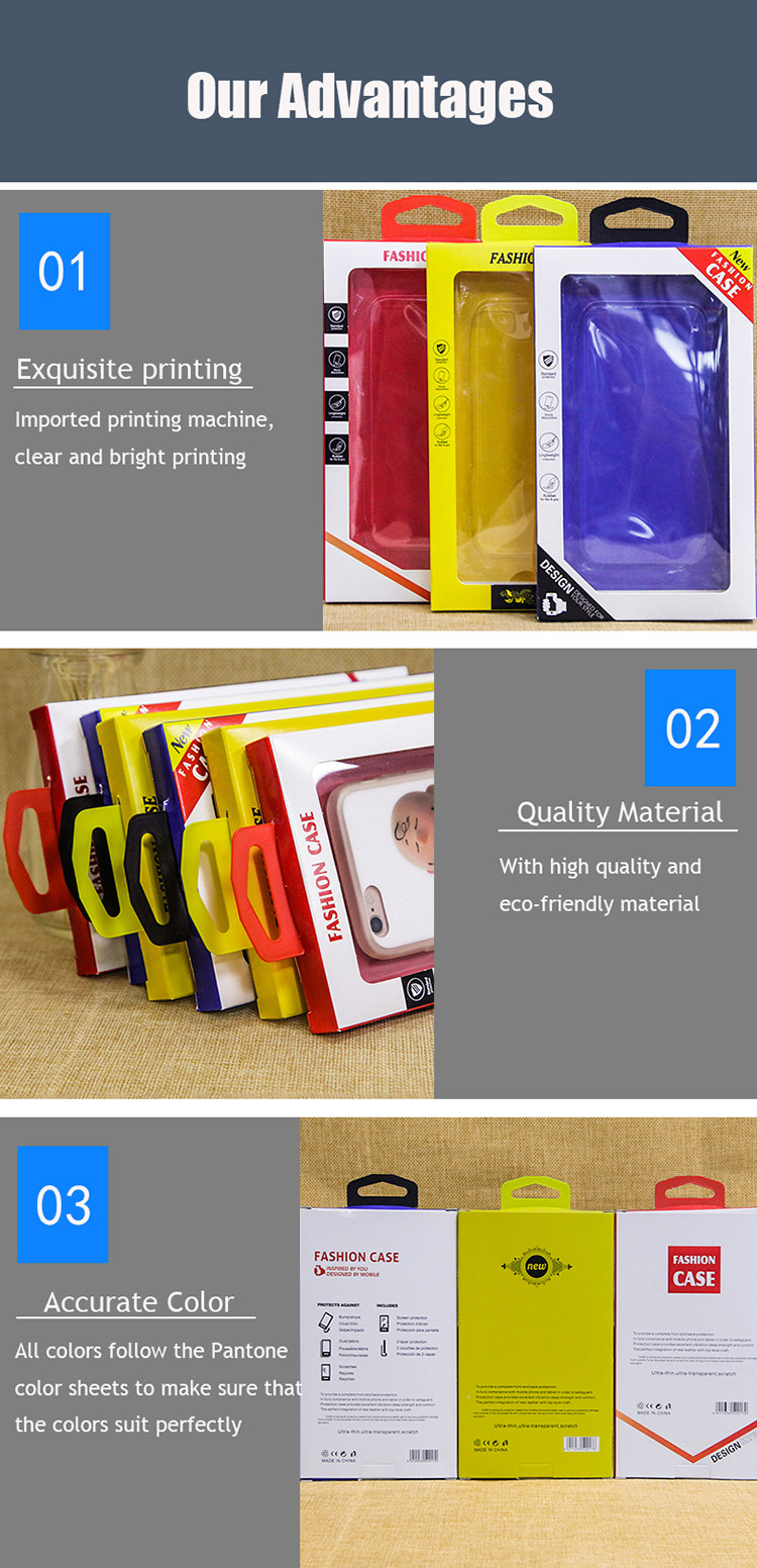 OEM Plastic Electronic Packaging Box Mobile Phone Case Display Window Box