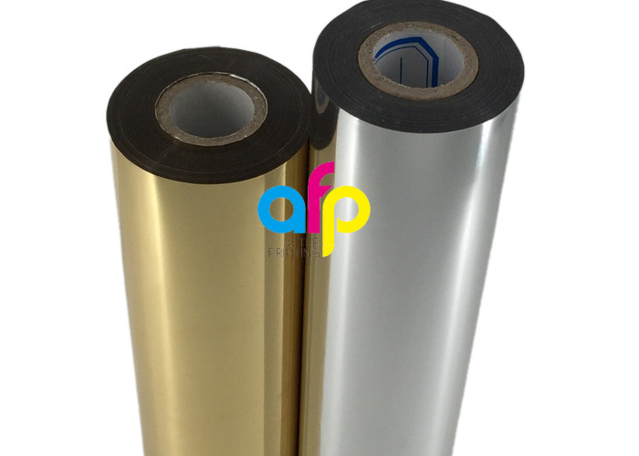 Gloss Hot Stamping Foil For Fabric / Clothes PET Material 1 Inch Paper Core