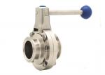 Pneumatic Butterfly Valve Sanitary / Manual Tri Clamp SS304 Clamp Connection