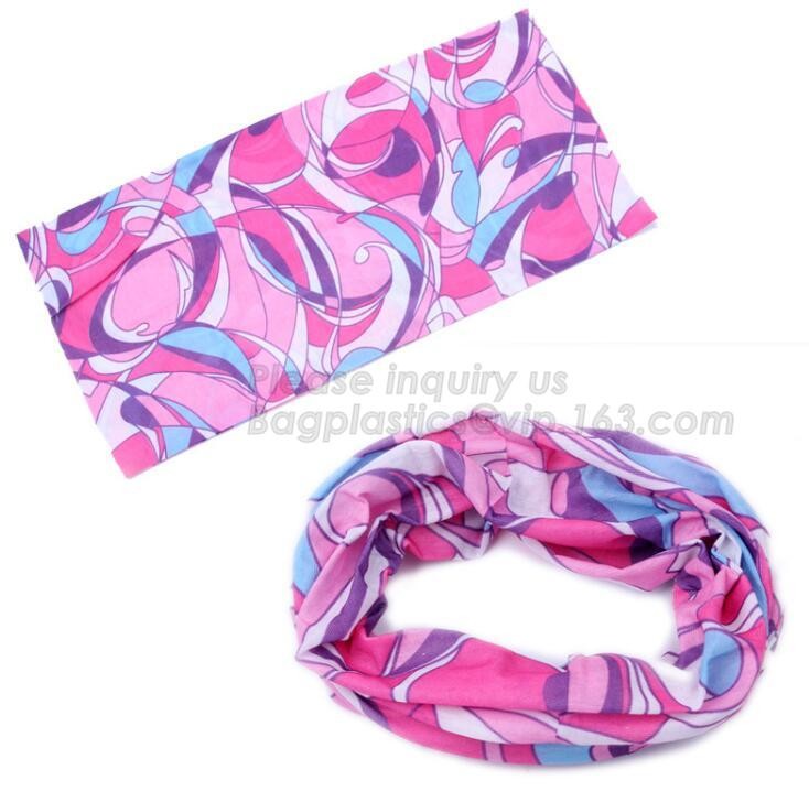 multi choice women head scarf printed colorful face mask custom logo/size bandana,Sport Strapping Seamless Custom Gaiter Whi
