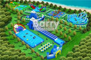 China Free Design Mobile Inflatable Water Park Equipment / Big Water Slides on sale