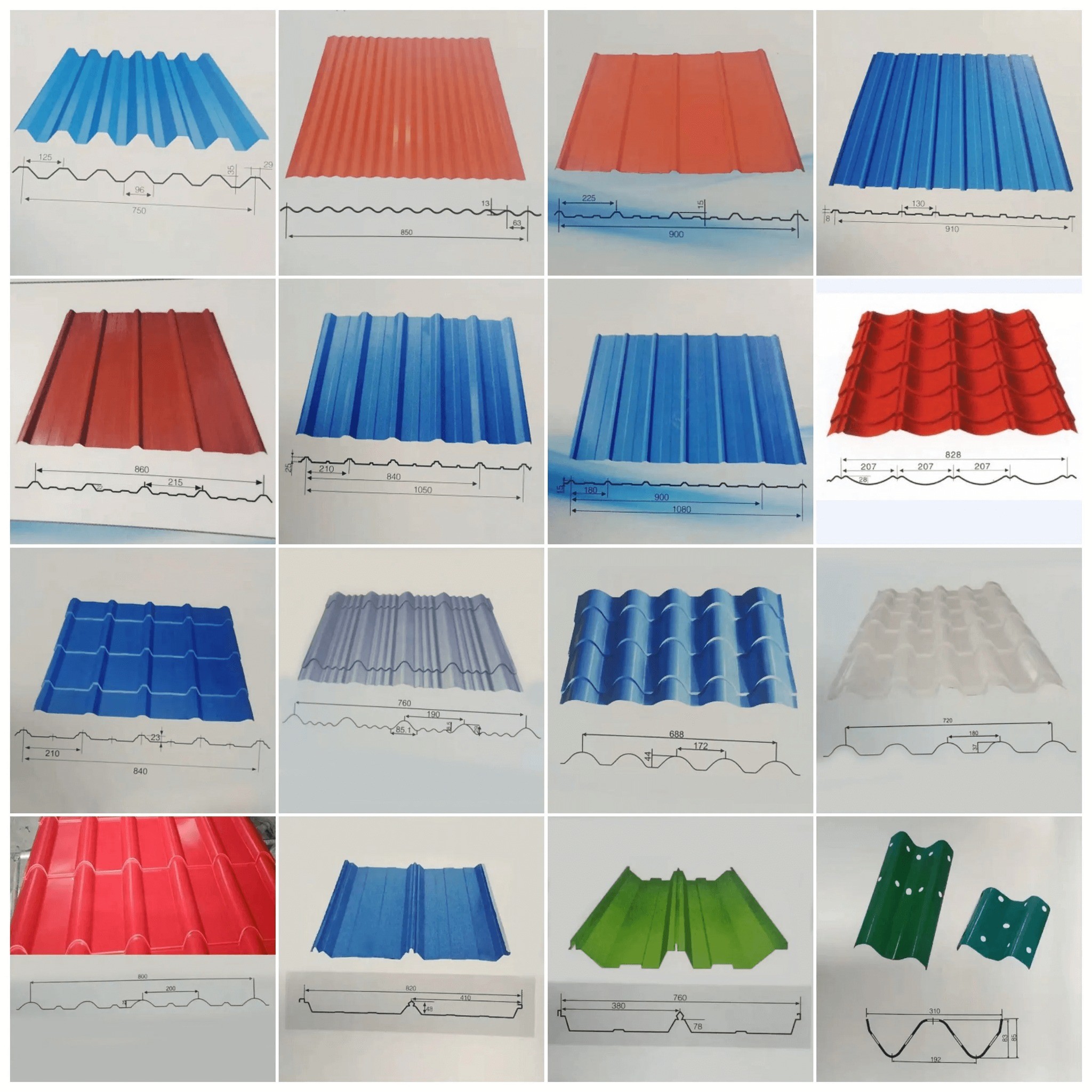 2T Capacity Chain Drive Roof Tile Roll Forming Machine with 1250mm and 380V Power
