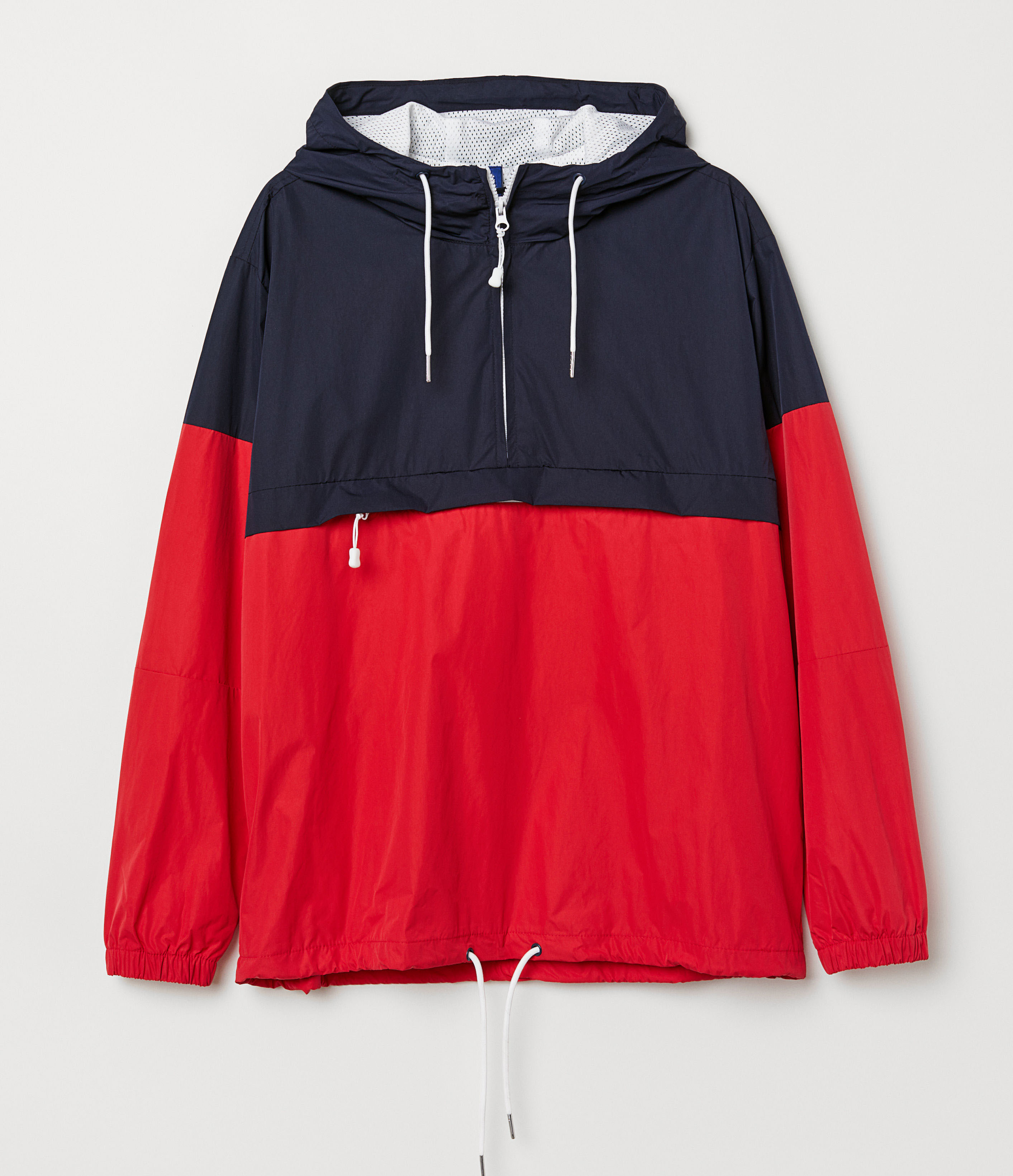 Waterproof 100% Polyester Fiber Lightweight Windbreaker Jacket Pullover Hooded