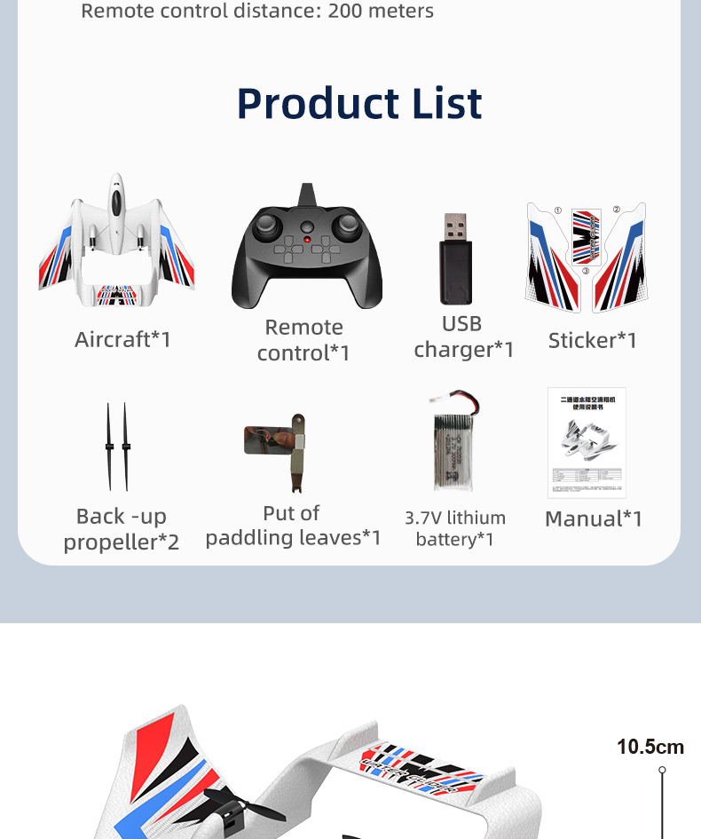 Rc Hydroplane Plane Toys Jet Fixed Wing 2.4g Remote Control Glider Foam Airplane Model Rc Plane for 8-13 Years Old