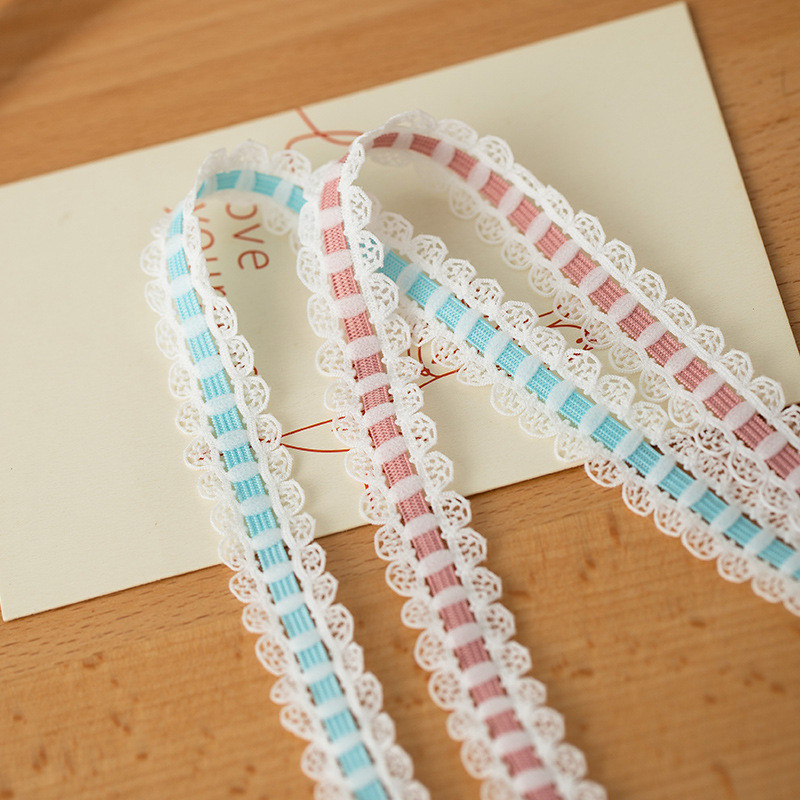 1.7cm Weaved Lace Edge Polyester Elastic Bra Strap Ribbon For Garment Accessories
