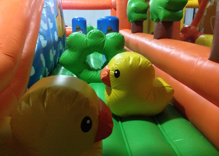 Large Children / Adult Inflatable Fun City 12 X 5 X 5.25m Fire Resistance Customized
