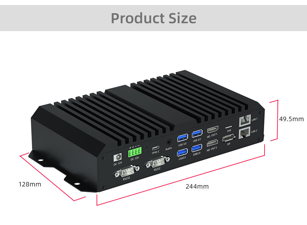 RK3588 8K Edge Computing Device Android 12 NPU 6 Tops Industrial Control Player Box