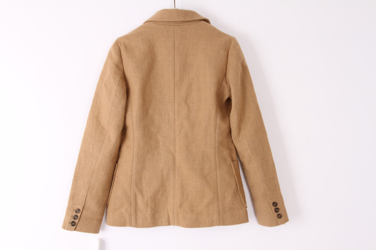57% Cotton 43% Liene Ladies Casual Khaki Blazer