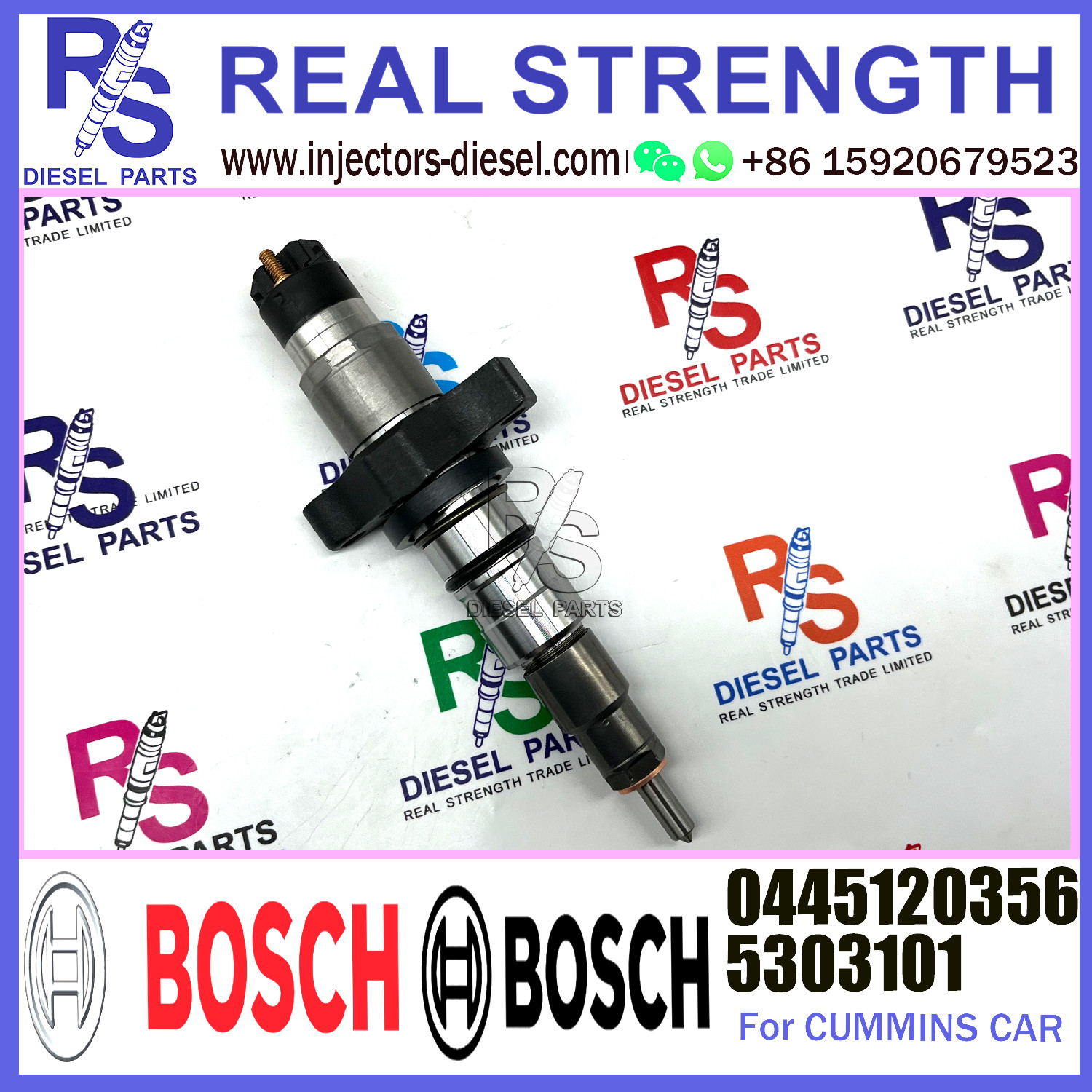 5303101 0445120356 BOSCH Diesel Injector For Cummins Engine QSC8.3 QSB6.7
