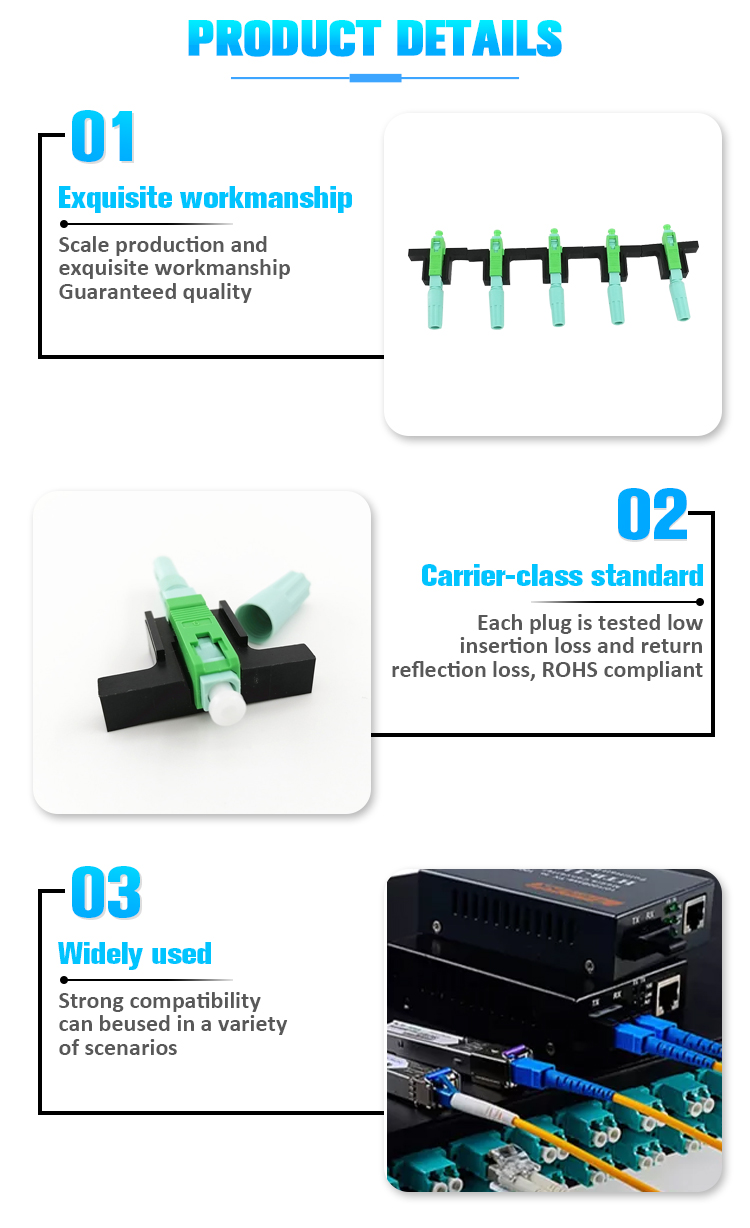 Factory Price SC/APC Quick Connector Fiber Optic Connector