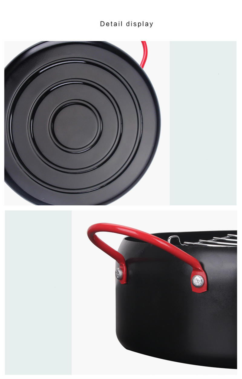 Restaurant Kitchen Deep Frying Pots Round Body Designed Cooking Pot With Filter