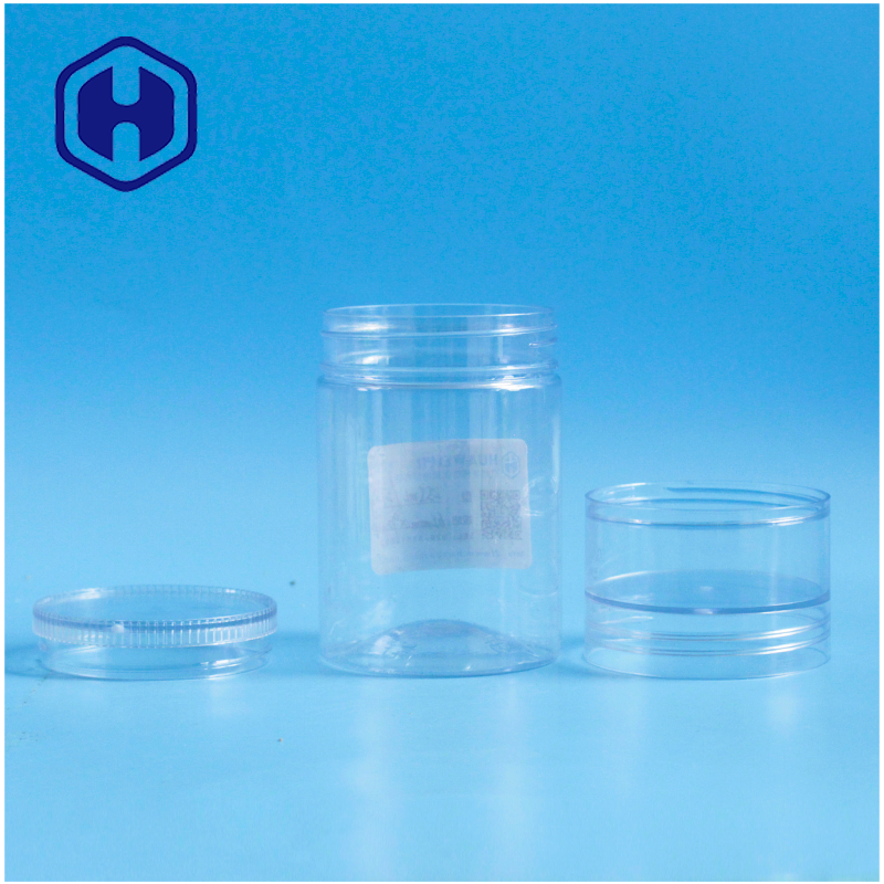 240ml PET Plastic Jar H92mm 2 Layers Screw Lid Paste Jam Bars Biscuit Empty