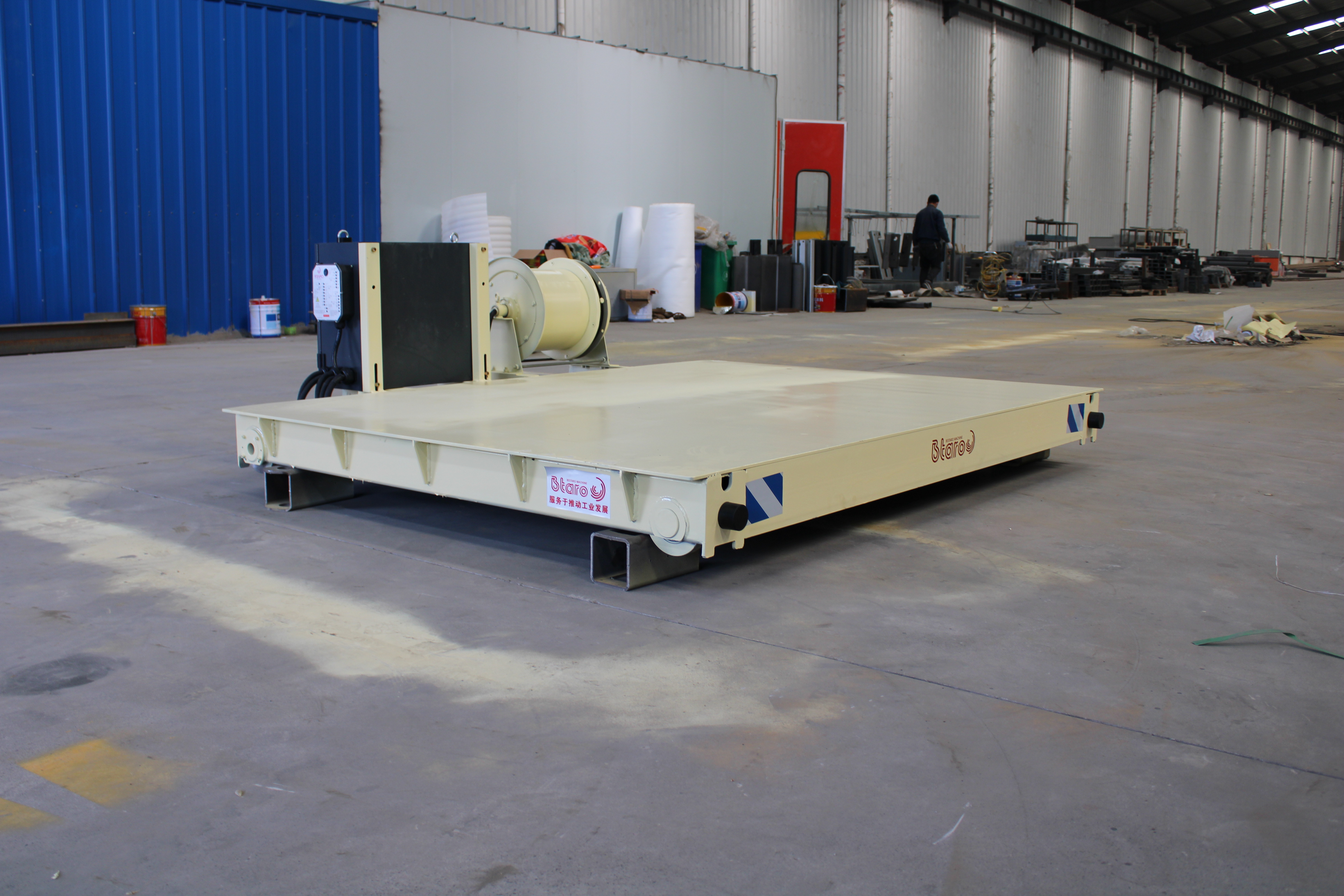 Energy Saving Heavy Loads Battery Transfer Cart 60 Ton For Steel Material Handling