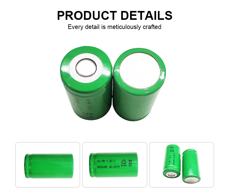 C Size Ni-Mh Battery Cell 3000mAh Ni-Mh 1.2v 4000mah Battery Pack