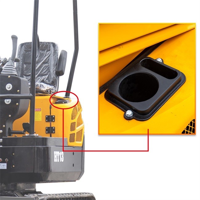 2100mm Max Height Hightop Mini Excavator With 990mm Upper Width