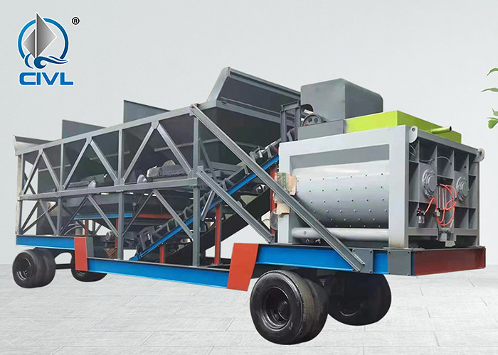 Mobile Concrete Batching Plant / Mobile Mixing Plant / Towable Batching Plant / YHZS90 Plant Trailer