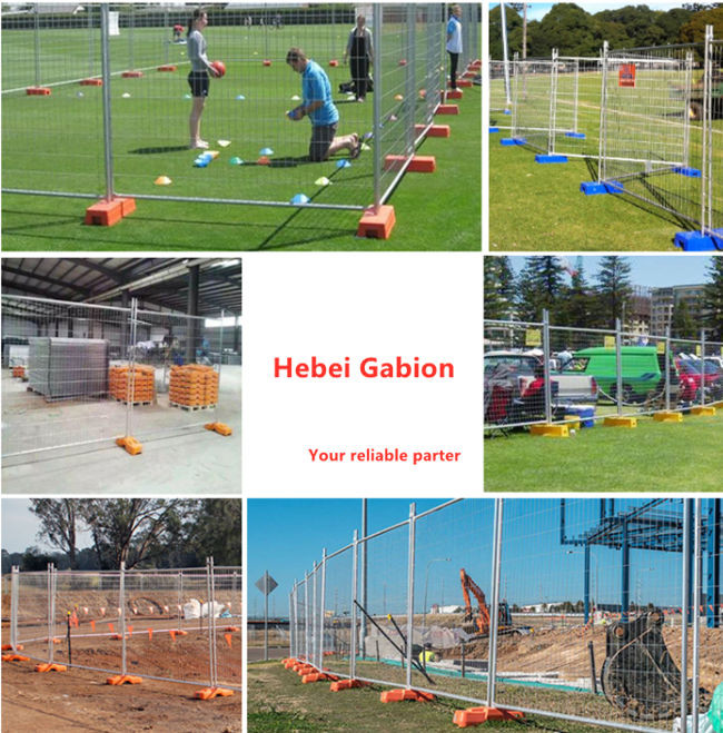 2.1m Moveable Retractable Temporary Construction Fence Panel 32mm Dia Round Tube