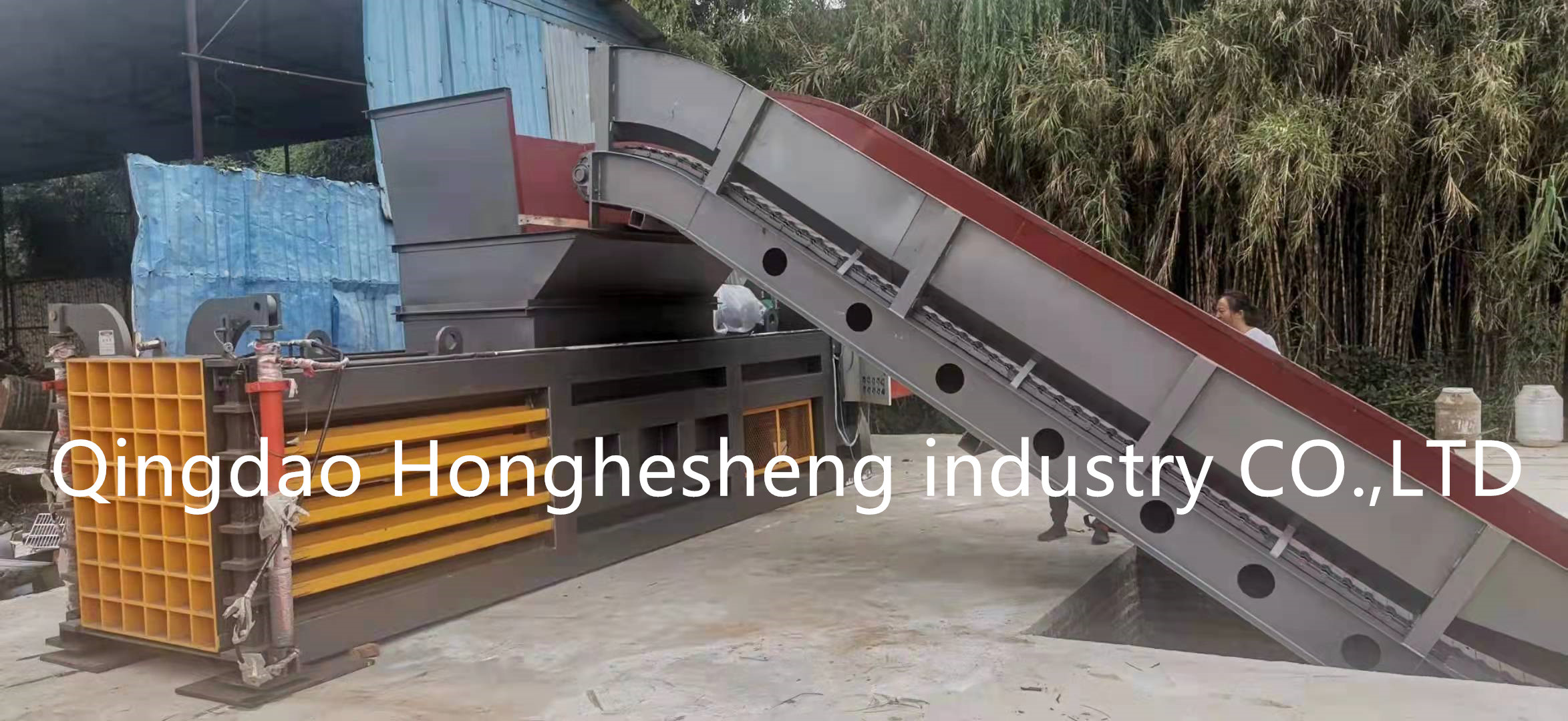 Waste Cardboard Plastic Bottle Press Machine Horizontal 120t