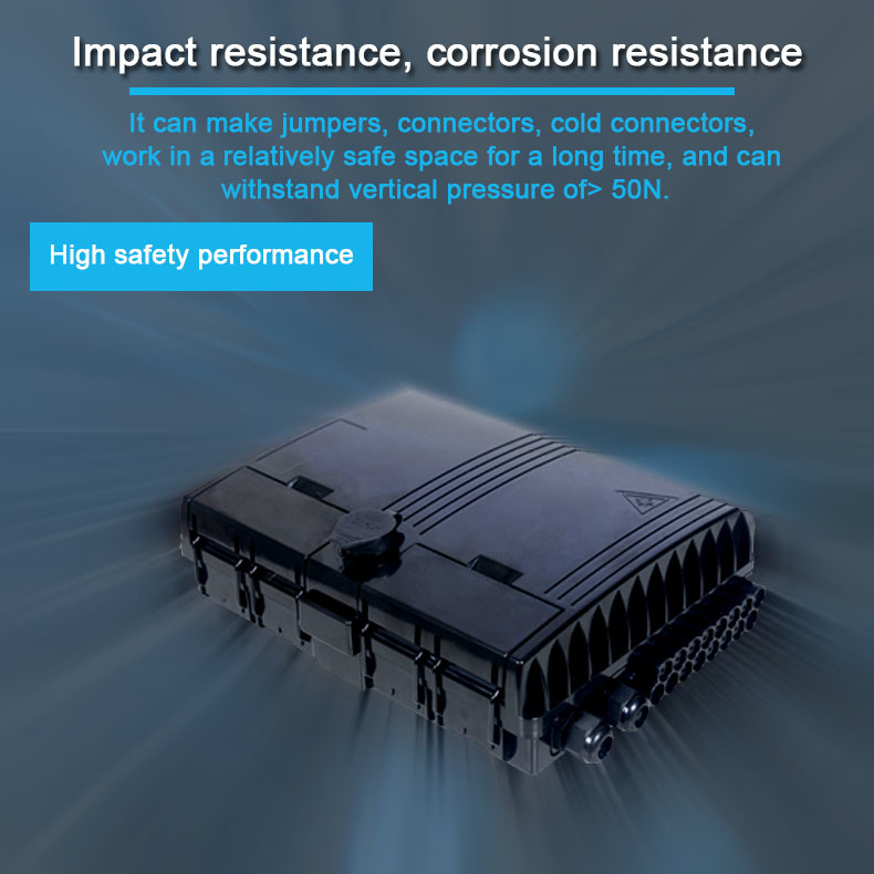 16 Core Outdoor Fiber Optic Distribution Cabinet Black PC ABS PE Fiber Splicing 1*16