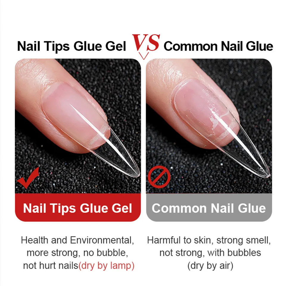 Multifunctional Base Coat Strengthener Nail Tips Glue Gel Private Label Crystal Gel Glue