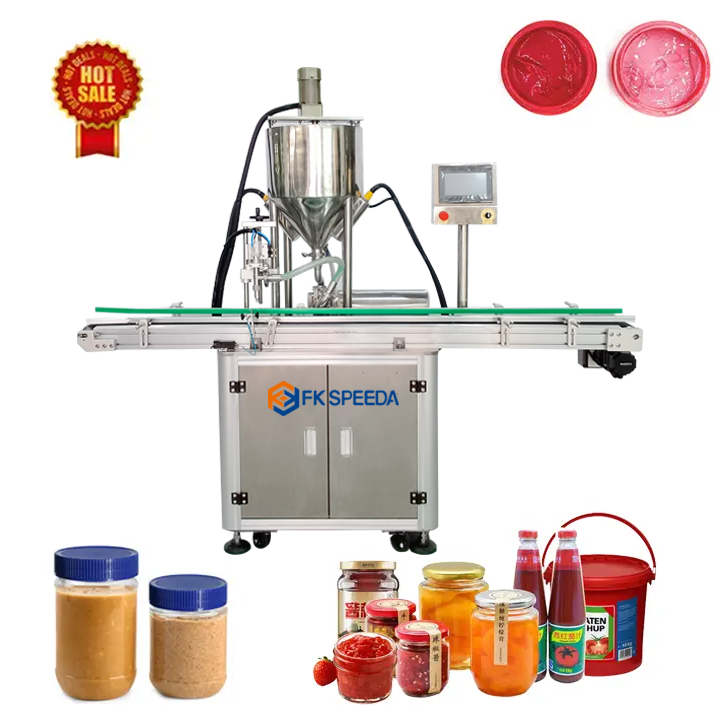 Glass Packaging Liquid Filling Machine for Honey Sesame Paste Edible Oil Glue Viscous