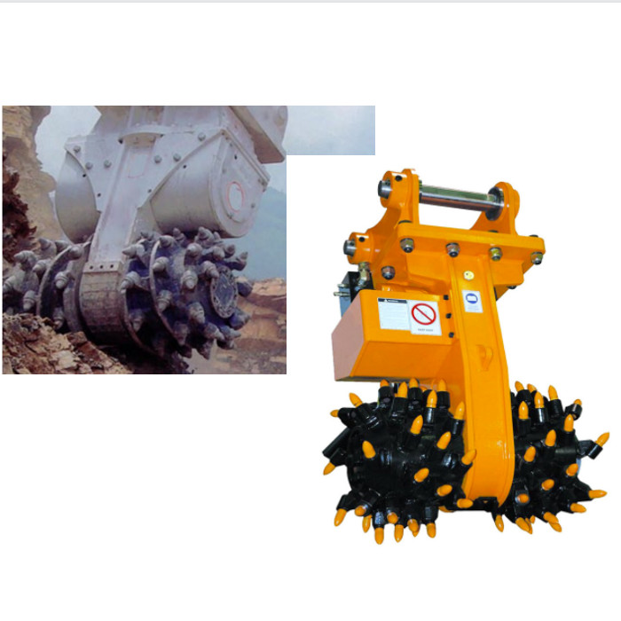 Double Head FAG Drum Cutter Excavator Q235B Rock Grinders Hydraulic